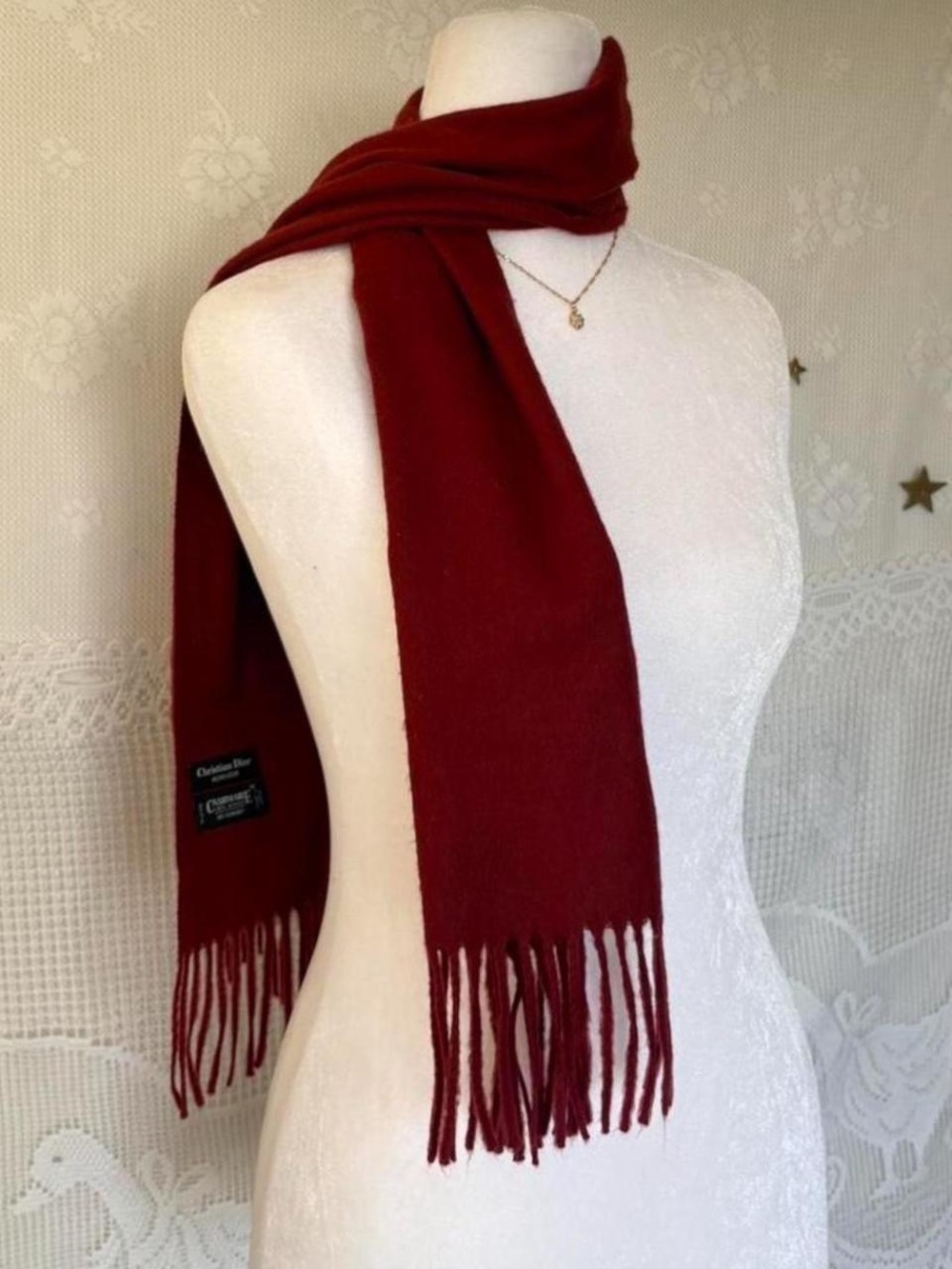 Dior Burgundy Scarf